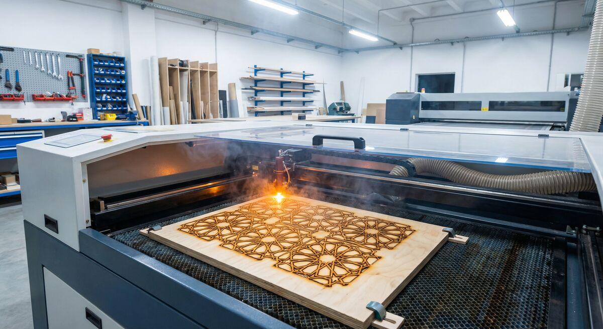 co2-laser-cutting-machine-plywood CO2 laser cutting machine processing plywood sheets