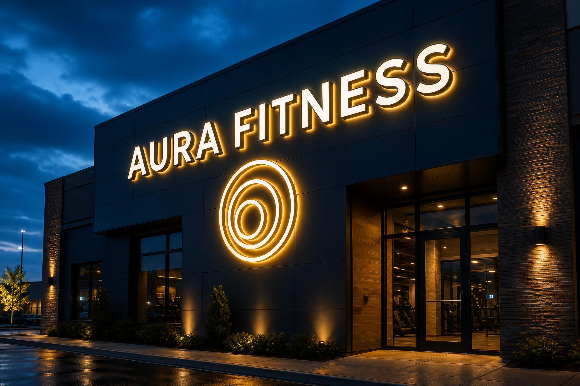 Illuminated 3D aluminum channel letters for commercial storefront signage