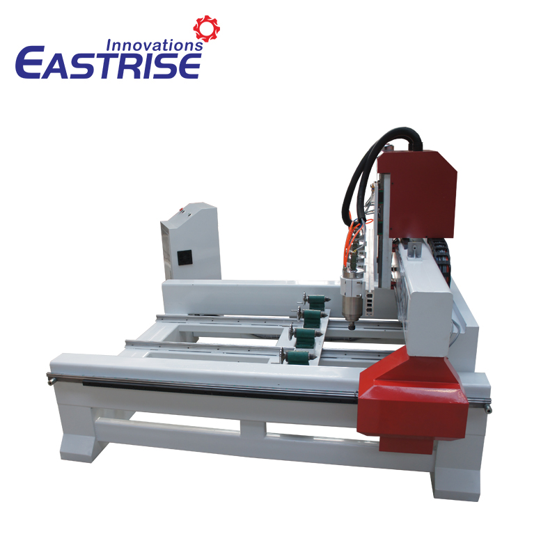 China 4-head Round Wood 3D Carving CNC Router Machine for Sale