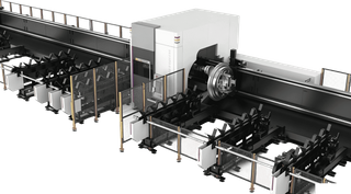 4 Chucks (Side Hanging) Heavy-Load Laser Tube Cutting Machine