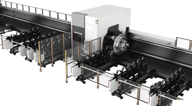 4 Chucks (Side Hanging) Heavy-Load Laser Tube Cutting Machine