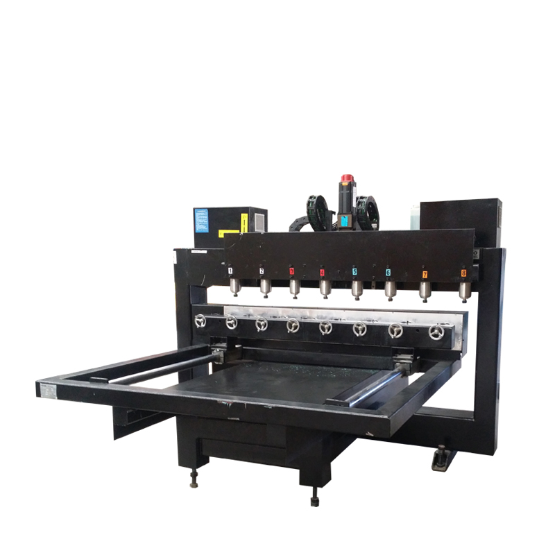 Multi-heads 3d CNC Router Carving Machine for Table Leg, with Rotary Axis