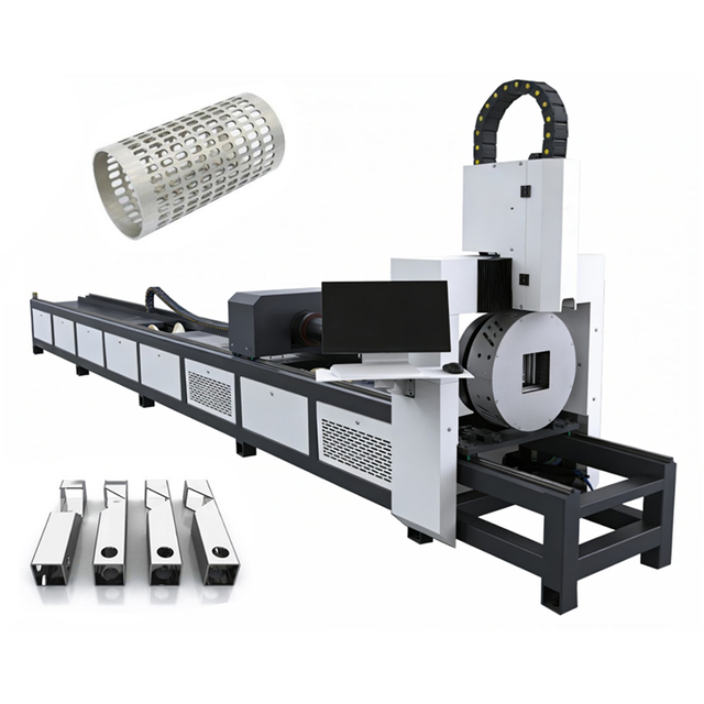 Pneumatic Chuck CNC Fiber Laser Tube Cutting Machine with Overhang Cutting Function