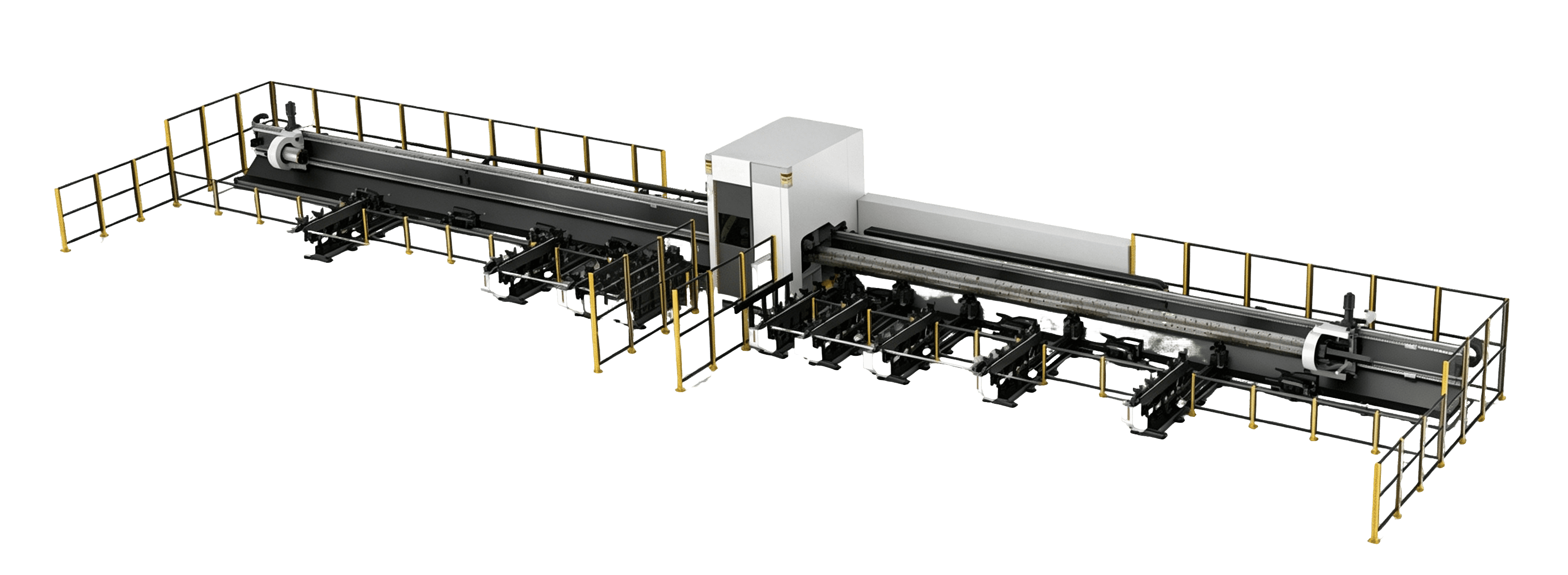 4 Chucks (Side Hanging) Heavy-Load Laser Tube Cutting Machine